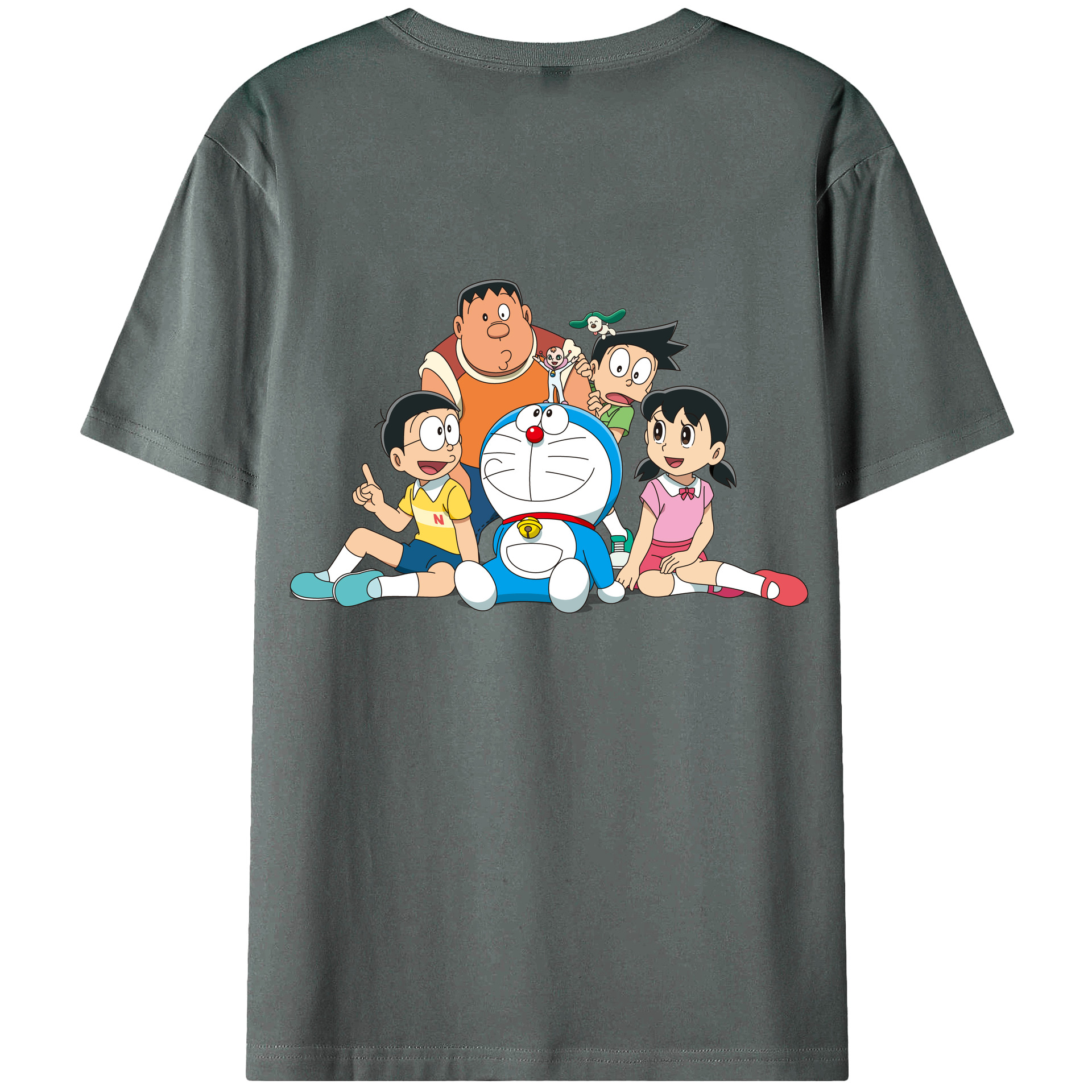 （画像用） ドラえもん Doraemon 綿100％ メンズ半袖Tシャツ（バックプリント） 通気性